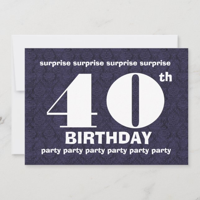 40th SURPRISE Midnight Birthday Party Template V21 (Front)