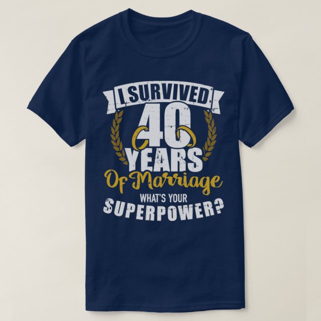 40th wedding anniversary  1  T-Shirt (Design Front)