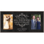 40th Wedding Anniversary Black Two-Picture Frame<br><div class="desc">Honour your own loving spouse,  or a couple that has truly stood the test of time,  with this heartwarming double photo frame. It comes engraved to your specifications and would make a wonderful 40th wedding anniversary gift. 40 years is an incredible milestone,  so mark it in style!</div>