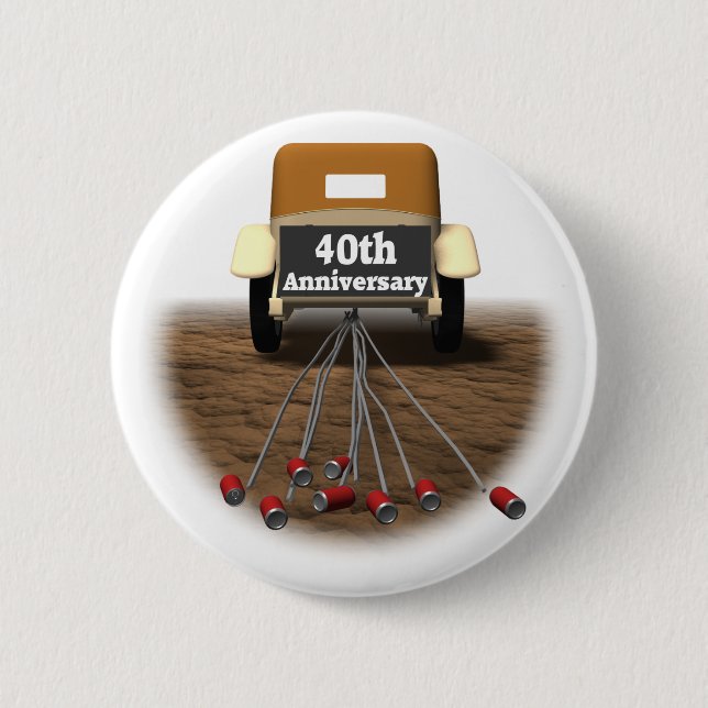 40th Wedding Anniversary Button (Front)