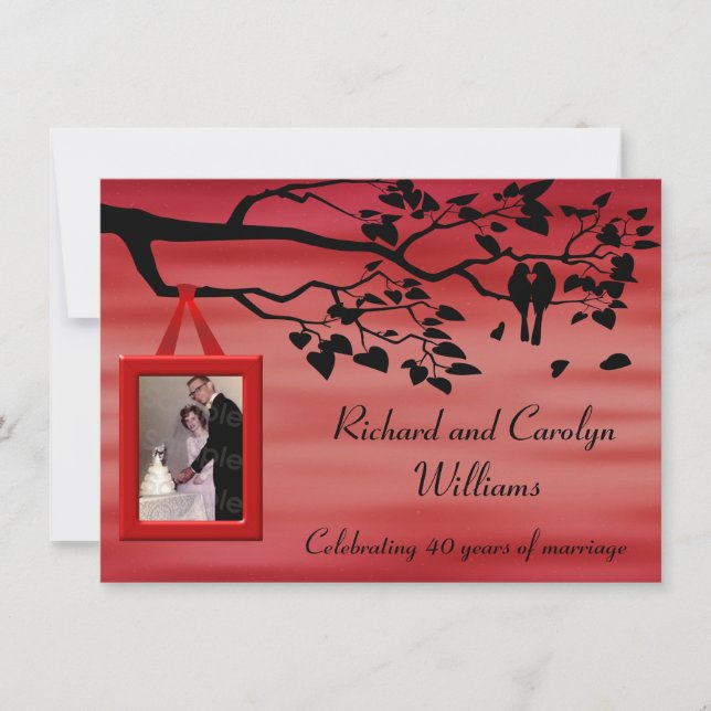 40th Wedding Anniversary Celebration Invitation (Front)