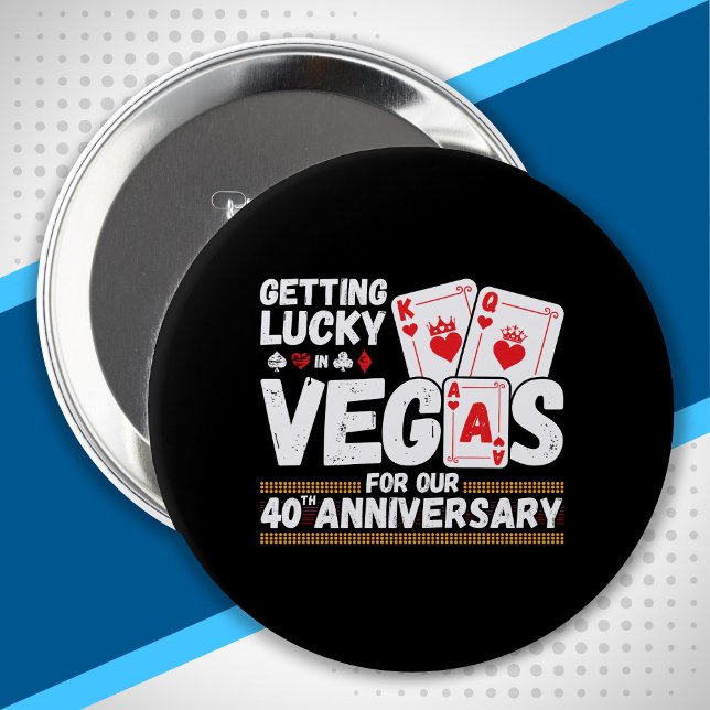 40th Wedding Anniversary - Couples Las Vegas Trip 10 Cm Round Badge (Creator Uploaded)