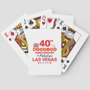 40th Wedding Anniversary Couples Las Vegas Trip Playing Cards