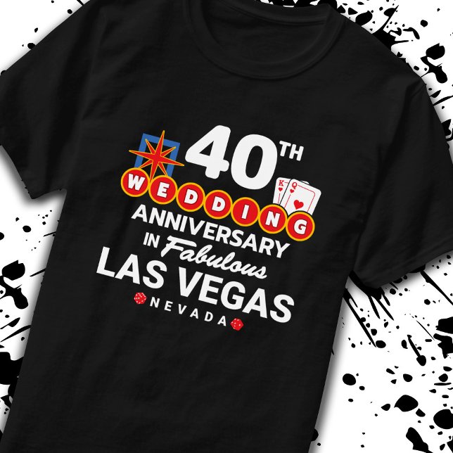 40th Wedding Anniversary Couples Las Vegas Trip T-Shirt (Creator Uploaded)