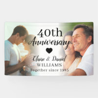 40th Wedding Anniversary Custom 2 Photo Collage