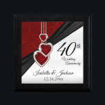 40th Wedding Anniversary Design Gift Box<br><div class="desc">40th, 52nd or 80th Wedding Anniversary Design Gift Box ready for you to personalise. ⭐This Product is 100% Customisable. Graphics and / or text can be added, deleted, moved, resized, changed around, rotated, etc... 99% of my designs in my store are done in layers. This makes it easy for you...</div>