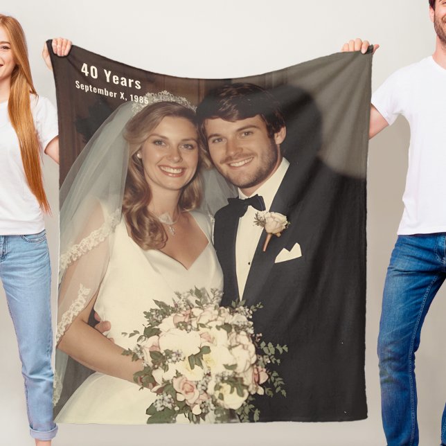 40th Wedding Anniversary Fleece Blanket Photo (Creator Uploaded)