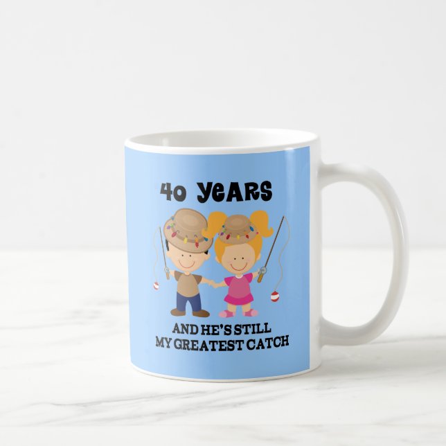 40th Wedding Anniversary Gift For Her Coffee Mug (Right)