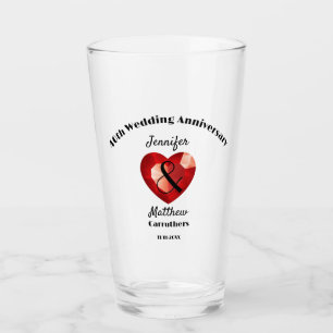 40th Wedding Anniversary Gift Personalised Glass