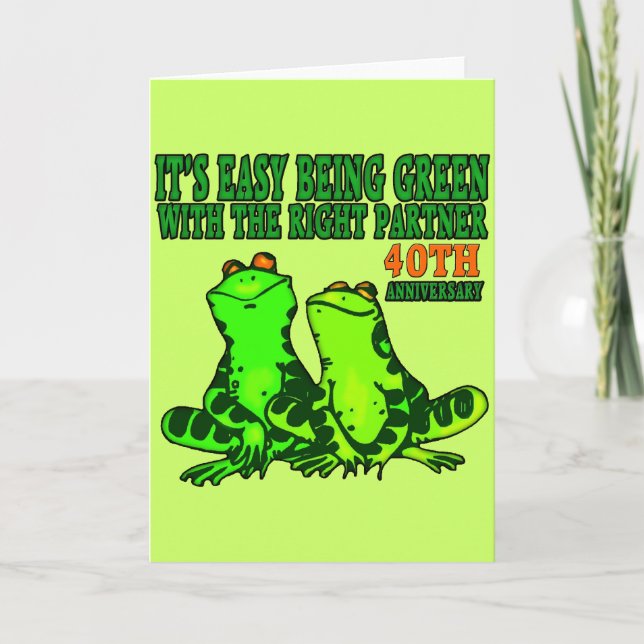40th Wedding Anniversary Gifts Card (Front)