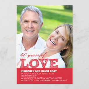 40th Wedding Anniversary Invitation