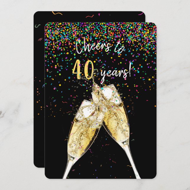 40th wedding anniversary party invitation (Front/Back)