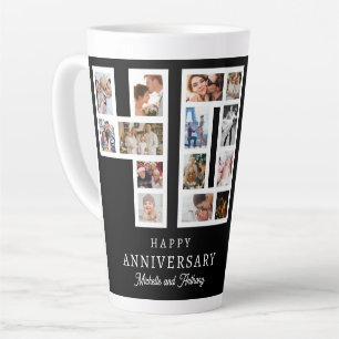 40th Wedding Anniversary Photo Collage Latte Mug