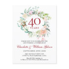 40th Wedding Anniversary Ruby Floral Garland