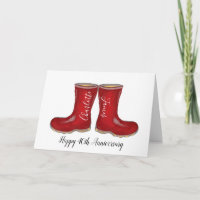 40th Wedding Anniversary ruby gardening welly boot
