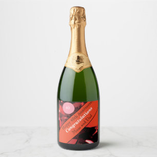 40th Wedding Anniversary Ruby Sparkling Wine Label