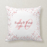 40th Wedding Anniversary Ruby Stardust Confetti Cushion<br><div class="desc">Personalised with your names in ruby red over a beautiful script 40 (or a monogram initial),  on a delicate ruby stardust confetti background. Designed by Thisisnotme©</div>