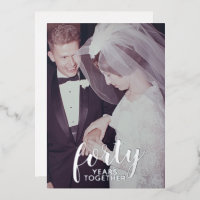 40th Wedding Anniversary Silver & Photo