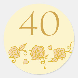 40th Wedding Anniversary Stickers