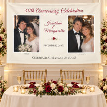 40th Wedding Anniversary Then and Now Photo