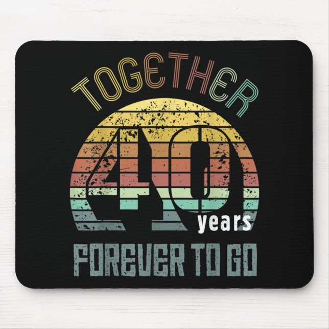40th Years Wedding Anniversary Gifts For Couples Mouse Pad (Front)