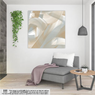 40x40" Sandy Tornado Trend Abstract Art Beige Canvas Print