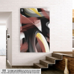 40x60" Trend Abstract Art Black White Powdery Canvas Print