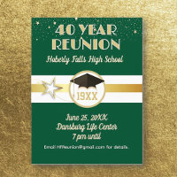 40Years! Class Reunion Invite Postcard