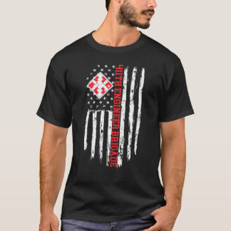 411th Engineer Brigade American Flag Premium T-Shirt