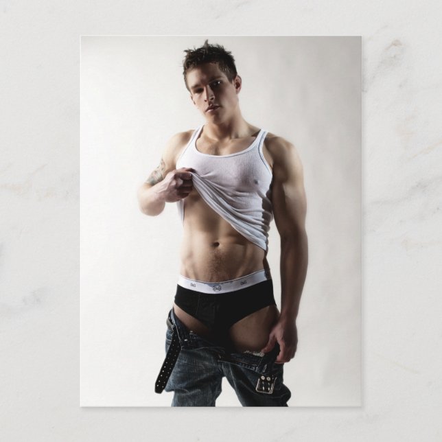 41786a Hunk Postcard (Front)