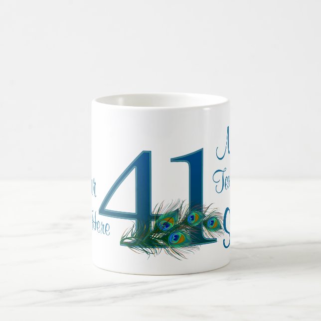# 41- 41st Wedding Anniversary or 41st Birthday Coffee Mug (Center)