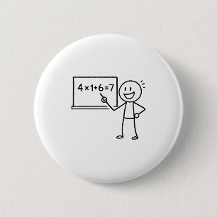 41 67 Meme Forty One Six Seven Funny Math Teacher  6 Cm Round Badge