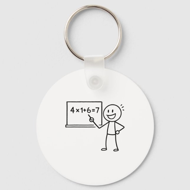 41 67 Meme Forty One Six Seven Funny Math Teacher  Key Ring (Front)