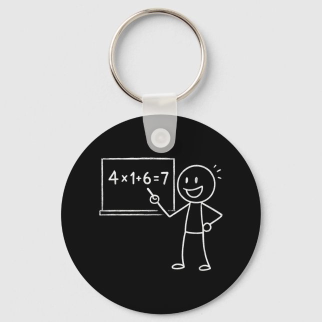 41 67 Meme Four One Six Seven Funny Math Teacher G Key Ring (Front)