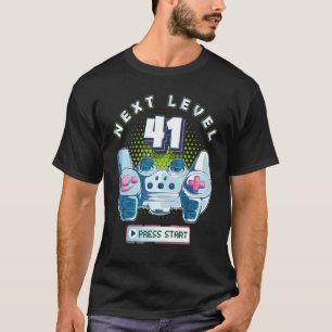 41 Birthday Gamer Next Level 41 Gaming Controller  T-Shirt