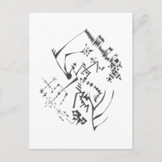 41 Black White Abstract Tribal Tattoo Art Postcard