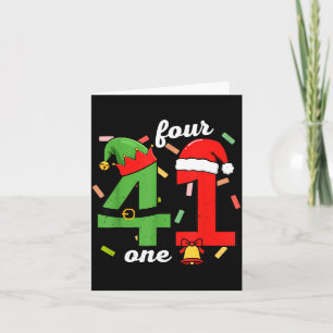 41 Christmas Funny 4 1 Meme Four One Xmas Boys Kid Card