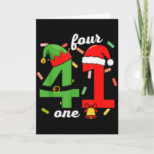 41 Christmas Funny 4 1 Meme Four One Xmas Boys Kid Card