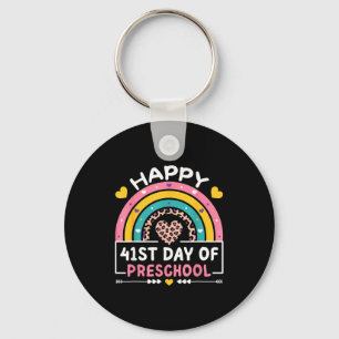 41 Days Of School Happy 41st Day Of Preschool Teac Key Ring