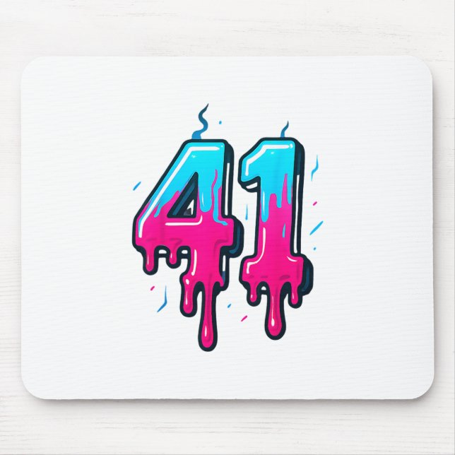 41 Ice Cream Drip Meme Forty One Four Gen Alpha Sl Mouse Pad (Front)