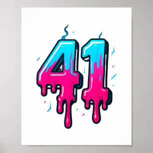 41 Ice Cream Drip Meme Forty One Four Gen Alpha Sl Poster
