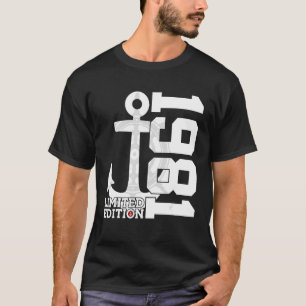 41 Year Capacity 1981 Sailor 41st Birthday T-Shirt