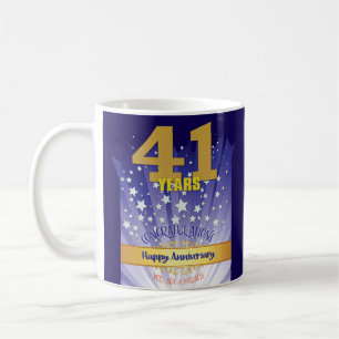 41 Year CUSTOM Recovery Anniversary Bold Numeral Coffee Mug