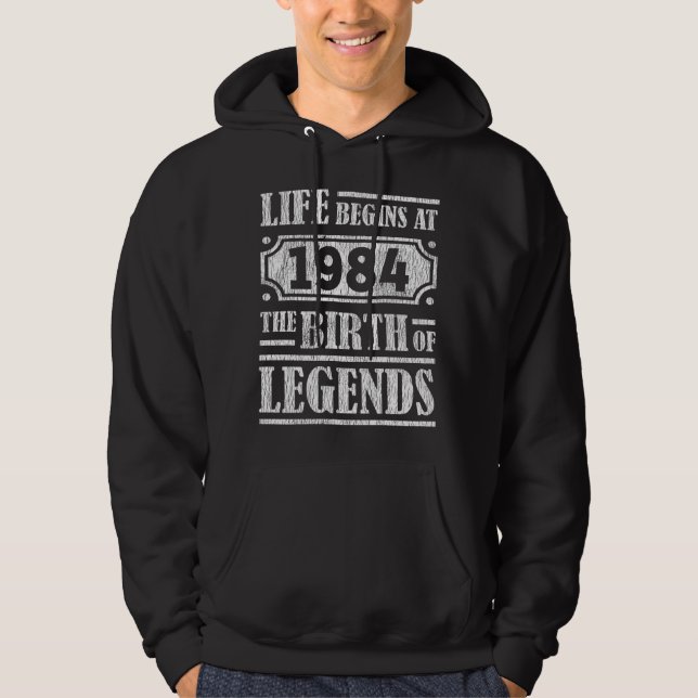 41 Year Old 1984 Birth Of Legend 41st Birthday Hoodie (Front)