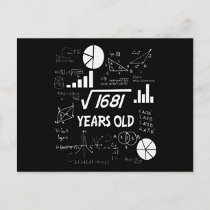 41 Year Old Bday Math Teacher 41st Birthday Gift Postcard