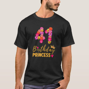 41 Year Old Birthday Princess Flower Its My 41st B T-Shirt