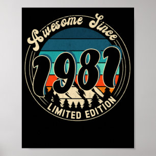 41 Year Old Vintage 41st Year Old Birthday 1981 Poster