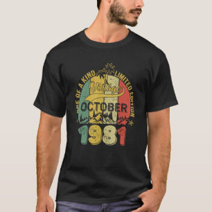 41 Years Old  41st Birthday Vintage October 1981 T-Shirt