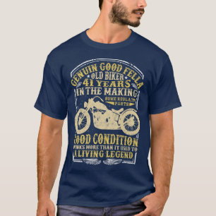41 Years Old Biker Birthday Classic Vintage motorc T-Shirt
