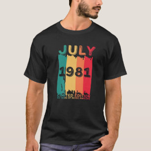 41 Years Old Retro Vintage July 1971 41St Birthday T-Shirt
